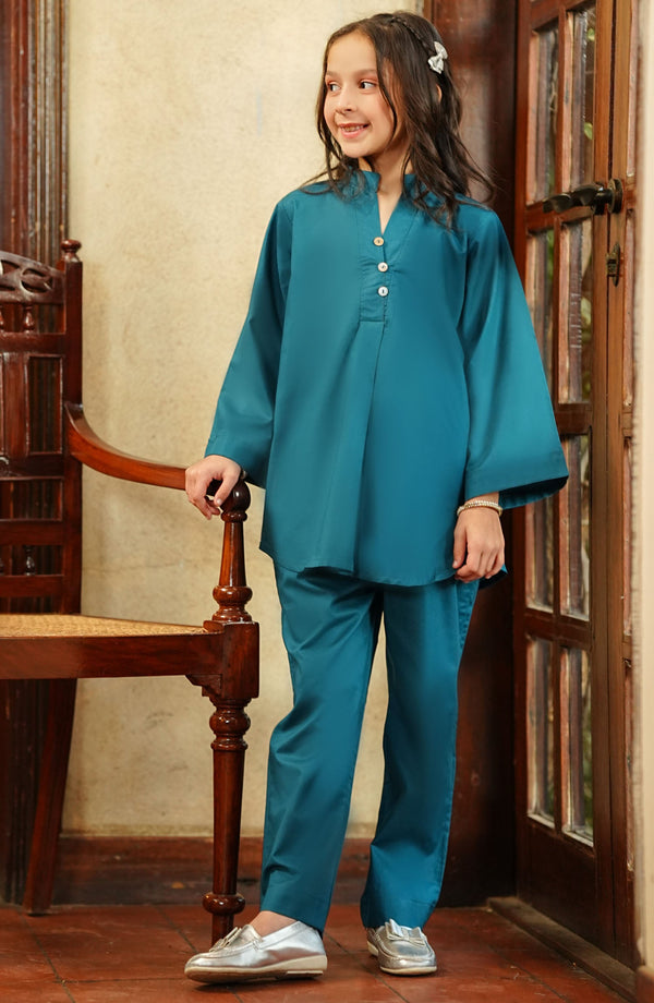 Amna Khadija Casual Lawn Stitched 2 Piece - Blue - 0088-D - AK25BNB - Summer Collection