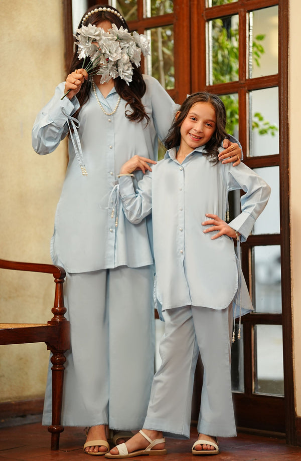 Amna Khadija Casual Lawn Stitched 2 Piece - Grey - 0090-M - AK25BNB - Summer Collection