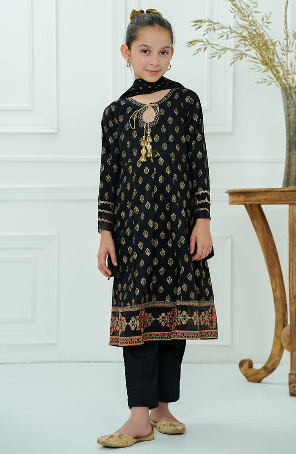 Amna Khadija Embroidered Cotton Stitched 3 Piece Suit - BBMDD-08-D - AK25BNBD2 - Black - Summer Collection
