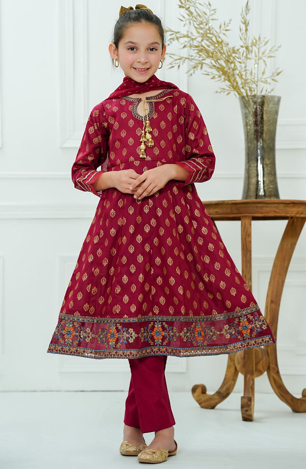 Amna Khadija Embroidered Cotton Stitched 3 Piece Suit - BBMDD-09-D - AK25BNBD2 - Pink - Summer Collection