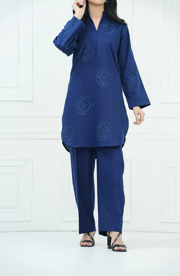 Rue Embrace Eid Edit'25 Jacquard 2 Piece Blue D-07