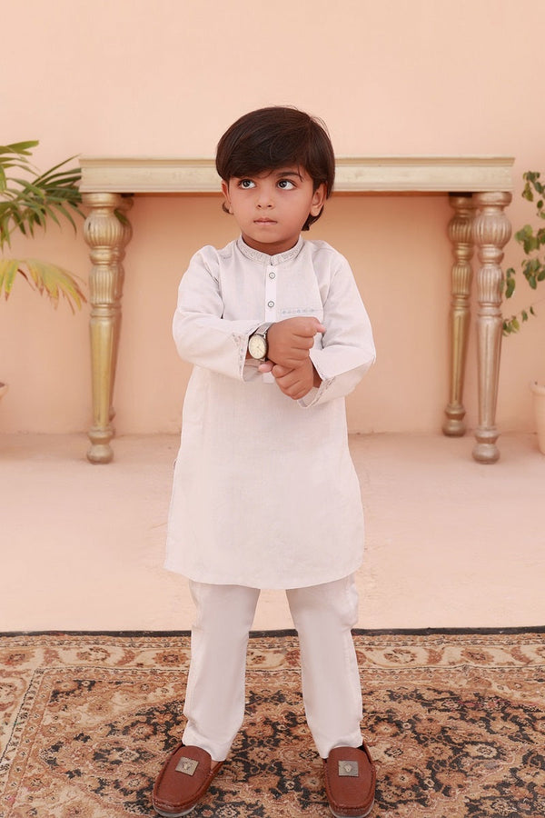 Exclusive Kids Shalwar Kameez Collection Vol 02 AK 8 Grey Clay Blended Kameez shalwar