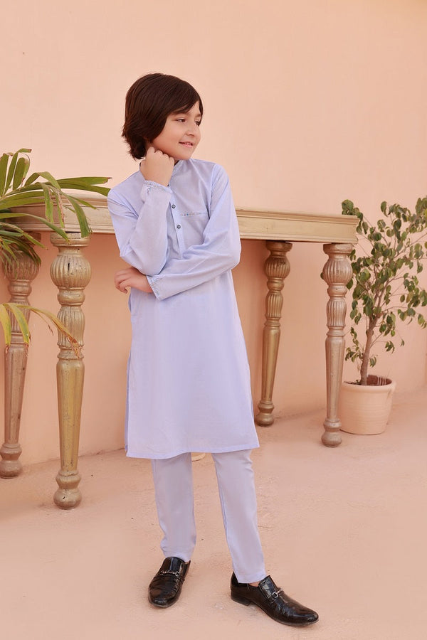 Exclusive Kids Shalwar Kameez Collection Vol 02 AK 9 Sky Blue Blended Kameez shalwar