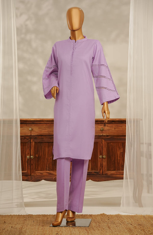 Amna Khadija Embroidered Lawn Stitched 2 Piece Suit - Design-02 - AK25VC5 - Purple - Casual Collection