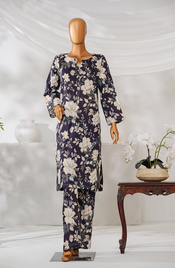 Hum Johli by Amna Khadija Printed Dobby Cambric Stitched 2 Piece Suit - AKHJ-05 - AK25JHH - Blue - Summer Collection