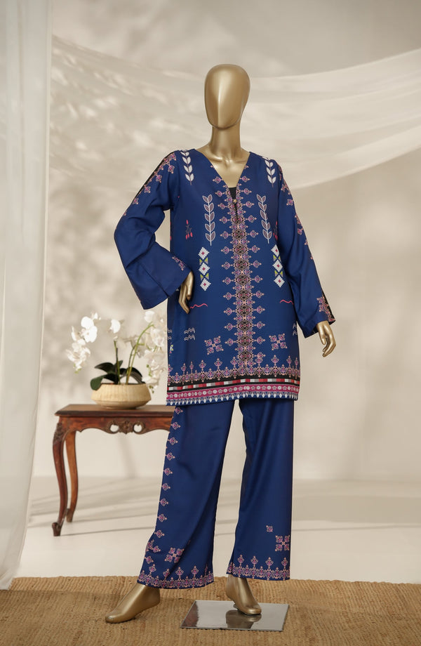 Amna Khadija Digital Printed Lawn Stitched 2 Piece Suit - Design-17 - AM25ESF - Blue - Summer Collection