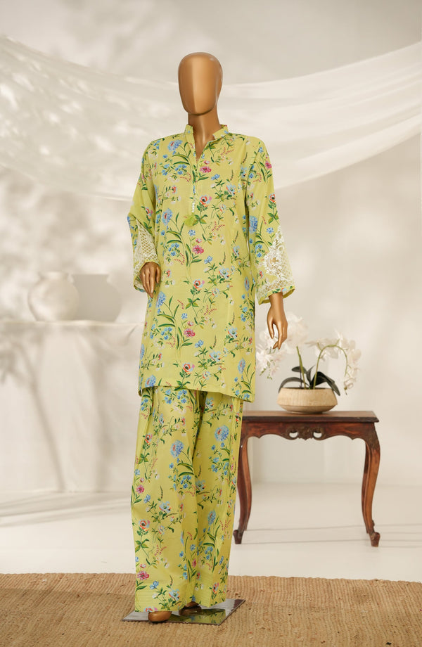 Amna Khadija Digital Print & Embroidered Cotton Stitched 2 Piece Suit - AKMS-05 - AM25AKMS - Green - Summer Collection