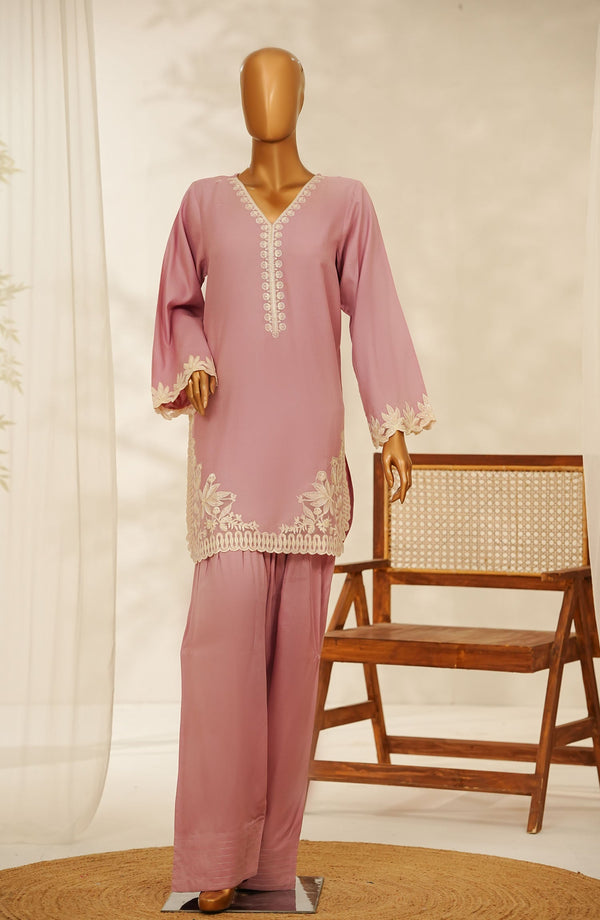 Aroha by Amna Khadija Embroidered Cotton Stitched 2 Piece Suit - AKPA-06 - AK25AROH - Pink - Summer Collection
