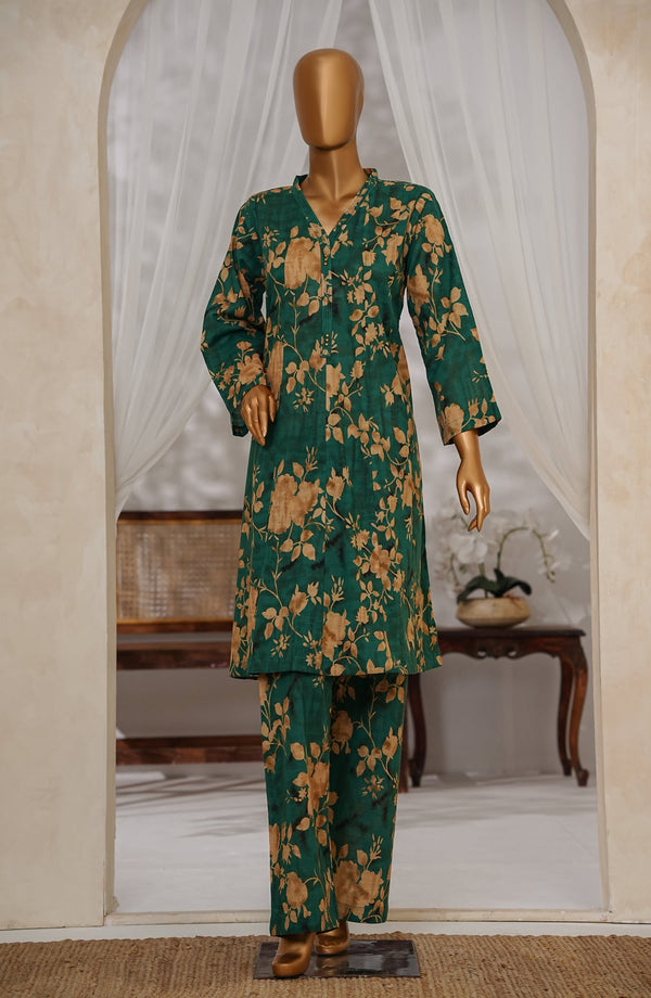 Amna Khadija Heartpop Digital Printed Lawn RTW 2 Piece Femme Flare Suit - HPFF03 - AM25PRFR - Green - Summer Collection
