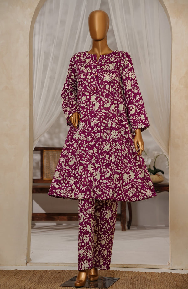 Amna Khadija Heartpop Digital Printed Lawn RTW 2 Piece Femme Flare Suit - HPFF01 - AM25PRFR - Pink - Summer Collection