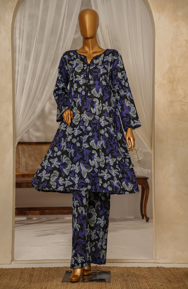 Amna Khadija Heartpop Digital Printed Lawn RTW 2 Piece Femme Flare Suit - HPFF06 - AM25PRFR - Black - Summer Collection