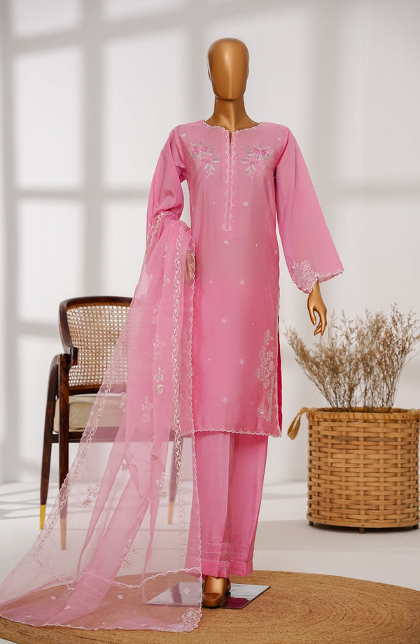 Amna Khadija Veranda Fancy Formals Embroidered Silk Stitched 3 Piece Suit - VFF-02 - AM25VFF1 - Pink - Festive Collection