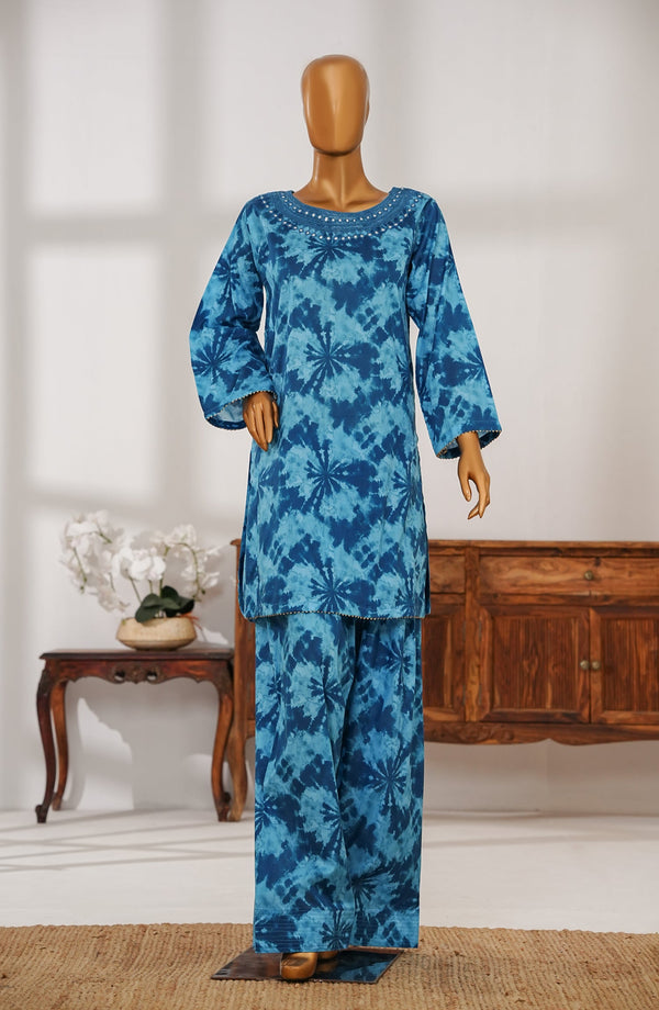 Amna Khadija Carell 88 Embroidered Lawn Stitched 2 Piece Suit - AKCS-02 - AM25CR88 - Blue - Summer Collection