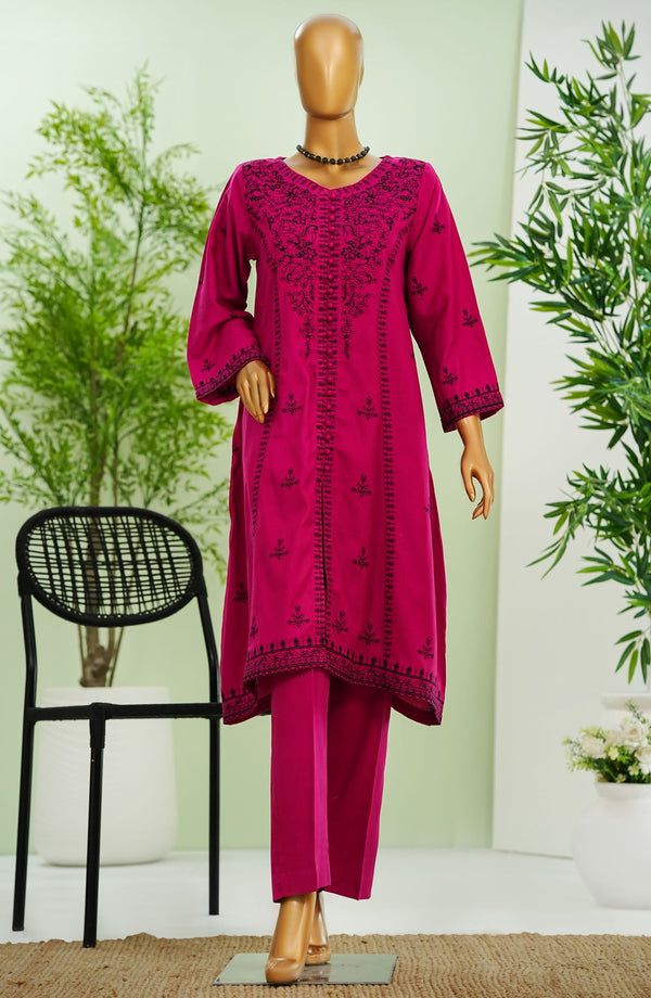 Bellini by Amna Khadija Embroidered Cotton Stitched 2 Piece Suit - BERTW-01 - AM25BERTW - Pink - Summer Collection