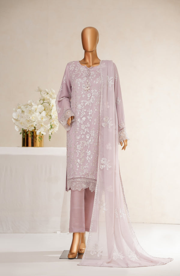 Anaya by Amna Khadija Embroidered Chiffon Stitched 3 Piece Suit - ASL-16 - AM25ASLN - Purple - Luxury Collection