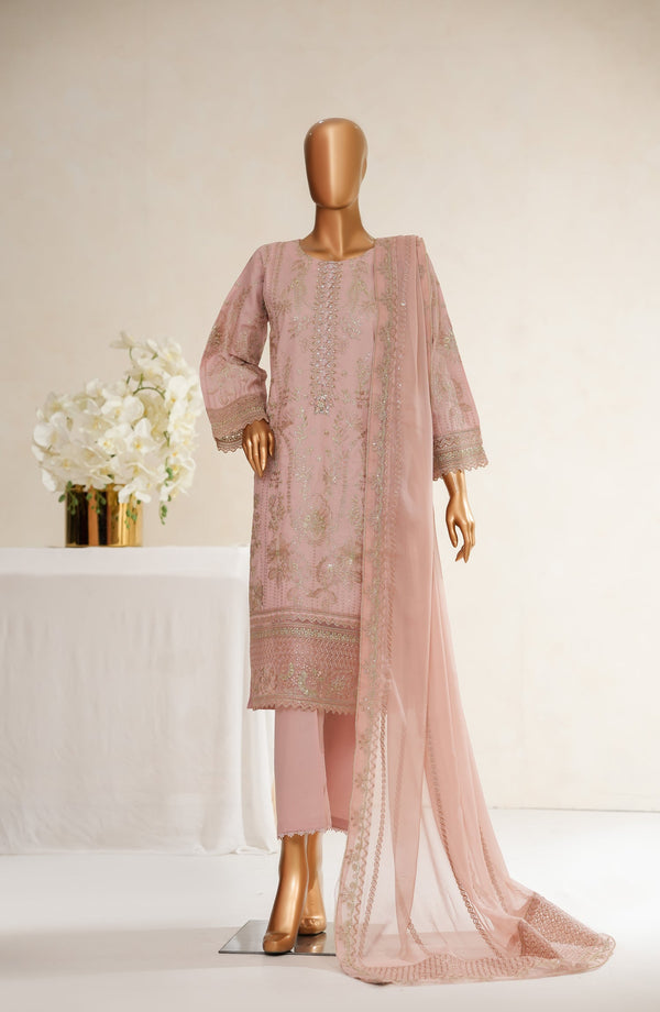 Anaya by Amna Khadija Embroidered Cotton Stitched 3 Piece Suit - ASL-18 - AM25ASLN - Pink - Luxury Collection