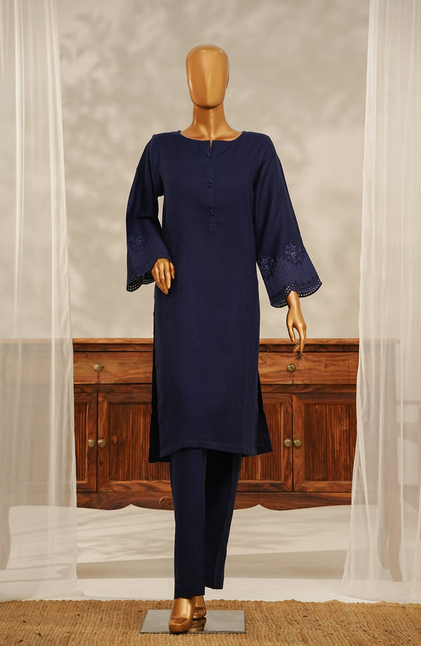 Aroha by Amna Khadija Embroidered Jacquard Stitched 2 Piece Suit - D-306 - AK25ROHA - Blue - Casual Collection