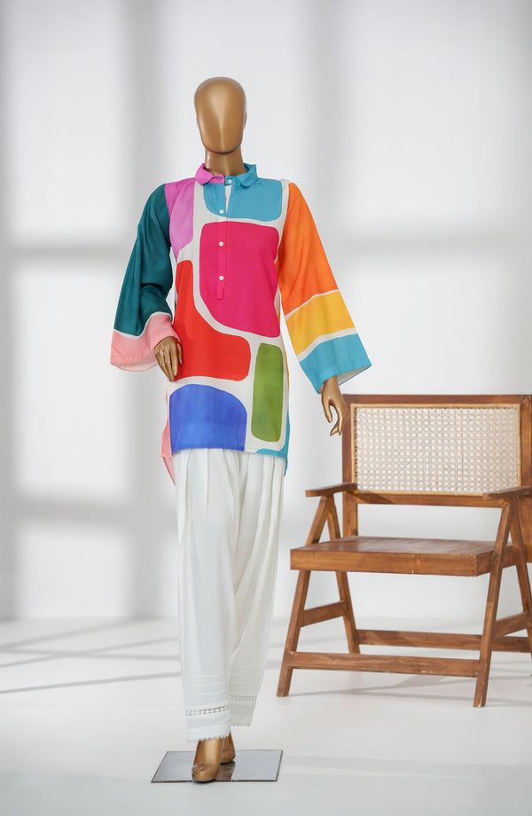 Beyond Basics by Amna Khadija Premium Digital Printed Poly Swiss Stitched Shirt - BB-07 - AM25BYND - Multi - Summer Collection