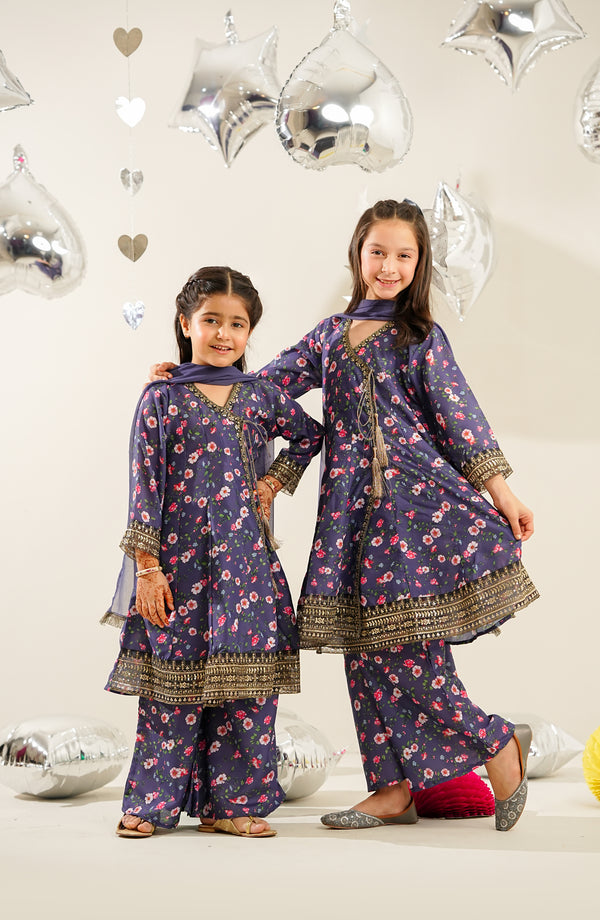 Cinderella by Amna Khadija Embroidered Lawn Stitched 3 Piece Suit - AKPCSK-01 - AKP26CIN - Purple - Summer Collection