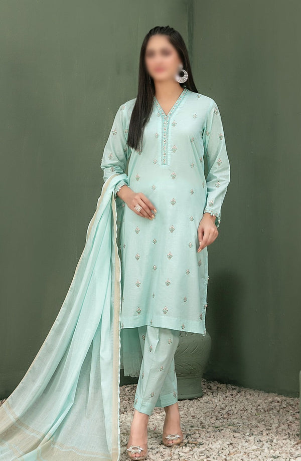 Clemira - Stitched Embroidered Cotton 3pcs Collection 2024 D 2070