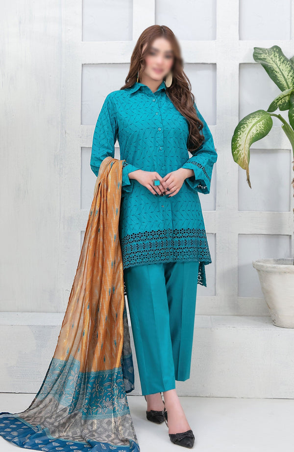 Pegah Schiffli Embroidered Cotton Collection D 2144