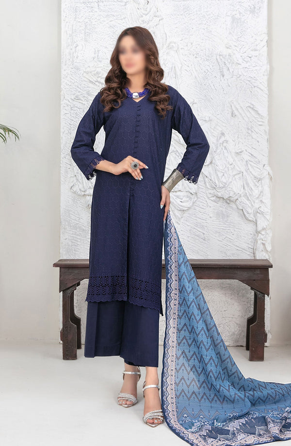 Pegah Schiffli Embroidered Cotton Collection D 2153