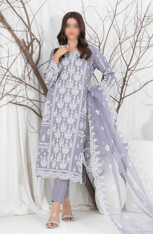 AENI Semi Stitched Fancy Embroidered Lawn Collection 2024 D 2211