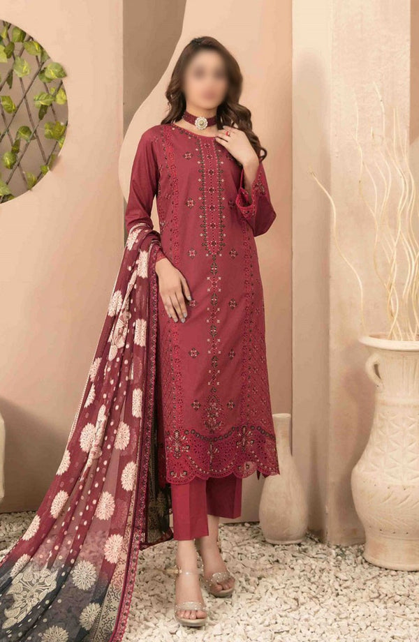 Narina - Embroidered Digital Printed Lawn Collection By Tawakkal Fabrics D 2469