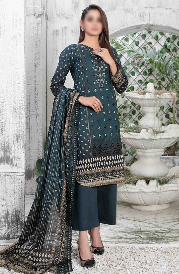 BADEAH Embroidered Digital Printed Lawn Collection 2024 D-2612