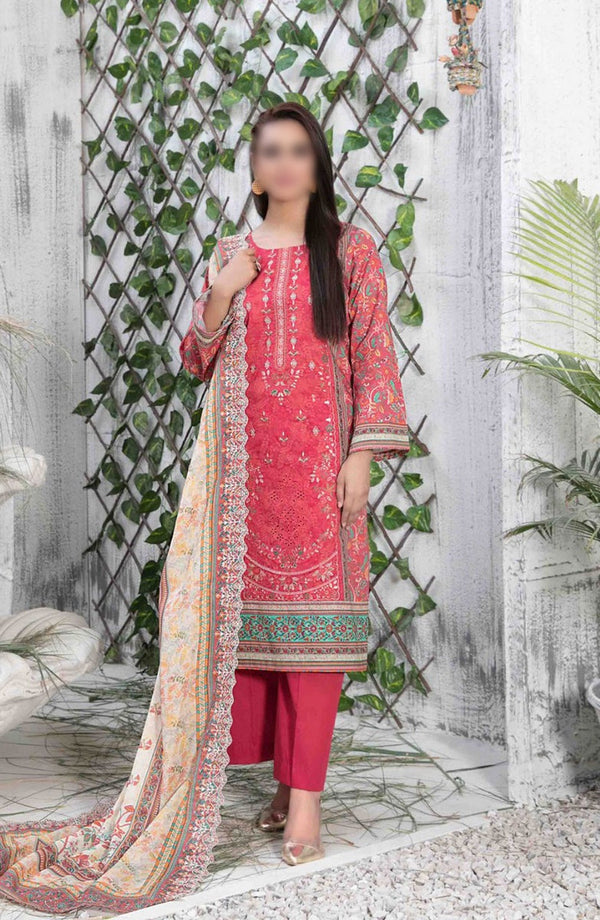 BADEAH Embroidered Digital Printed Lawn Collection 2024 D-2614