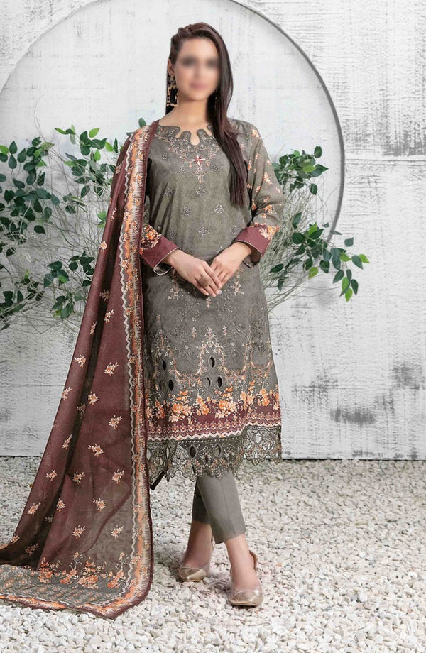 BADEAH Embroidered Digital Printed Lawn Collection 2024 D-2618