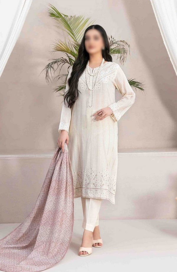 Lekeesha Stitched Fancy Embroidered Lawn Collection D 2829