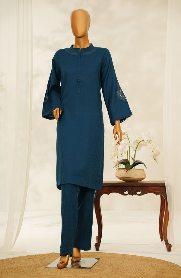 Amna Khadija Daily Delights Embroidered Cotton Stitched 2 Piece Suit - D-304 - AM25CTN - BLUE - Summer Collection