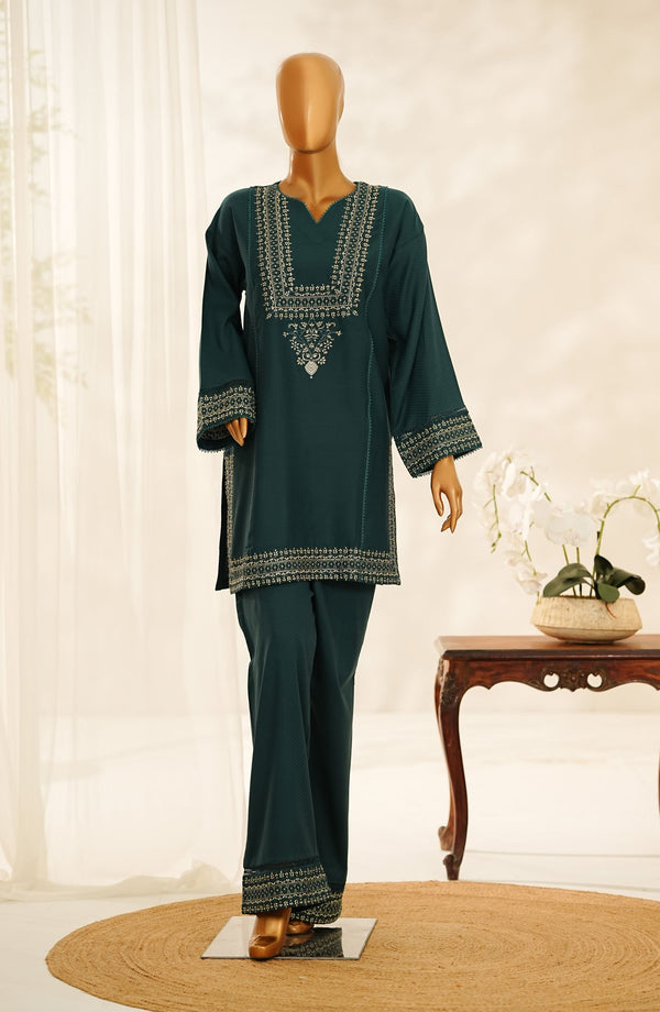 Amna Khadija Daily Delights Embroidered Cotton Stitched 2 Piece Suit - D-312 - AM25CTN - Green - Summer Collection