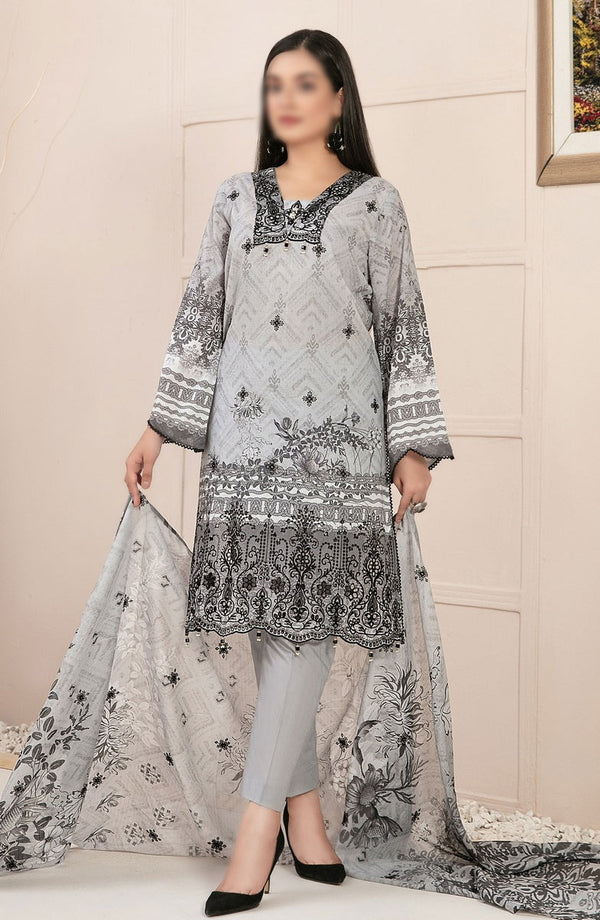 Roha -Embroidered Digital Lawn Collection By Tawakkal Fabrics D 9322