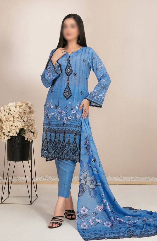 Roha -Embroidered Digital Lawn Collection By Tawakkal Fabrics D 9328