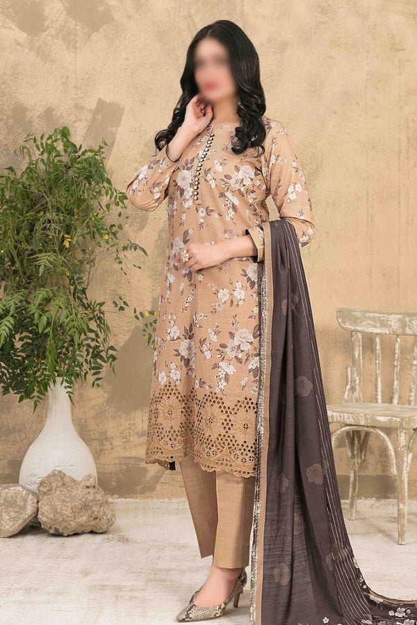 ROZANI Embroidered Zari Khaddar with Diamond Shawl Collection 2023 D 1076