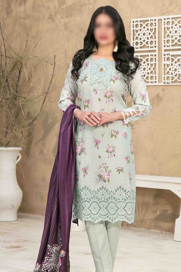 ROZANI Embroidered Zari Khaddar with Diamond Shawl Collection 2023 D 1078