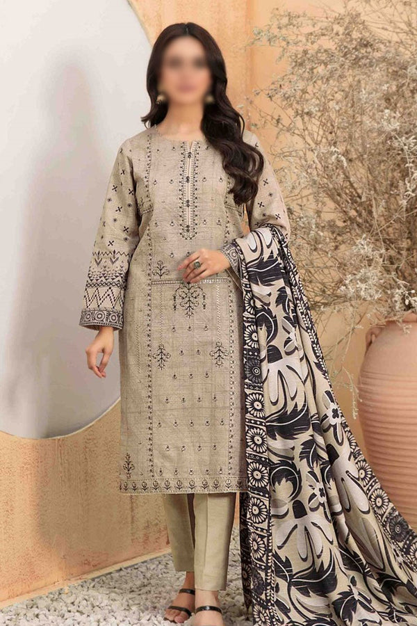 Noriza - Embroidered Digital Khaddar Collection D 1306