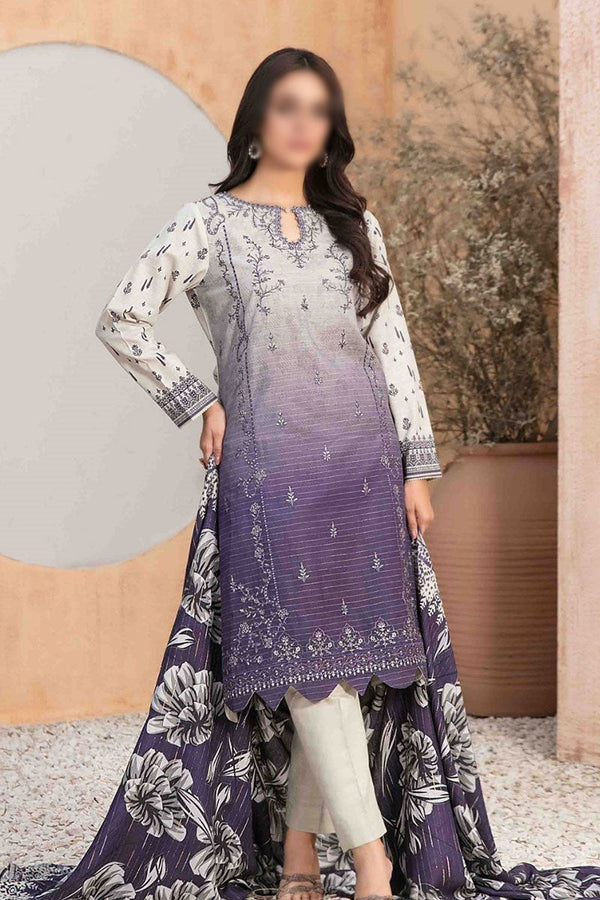 Noriza - Embroidered Digital Khaddar Collection D 1307