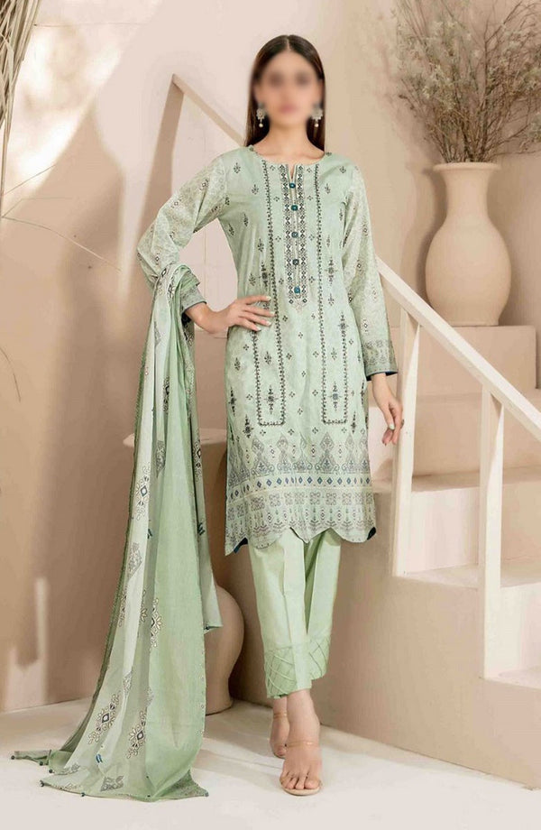 Faria - Embroidered Digital Printed Lawn Collection 2024 D 2034