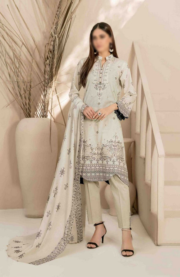 Faria - Embroidered Digital Printed Lawn Collection 2024 D 2036