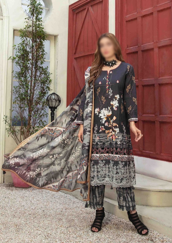 DASTAK Embroidered Digital Printed Lawn Shirt - Digital Printed Diamond Dupatta Collection 2023 D 8840