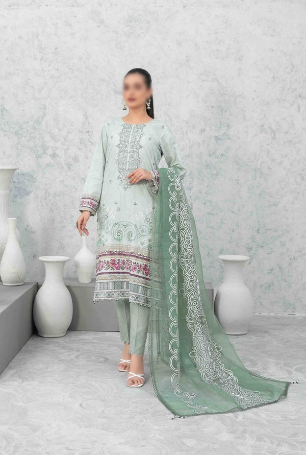 ZAREESH Fancy Embroidered Lawn Shirt - Exclusive Fancy Dupatta Collection 2023 D 9020