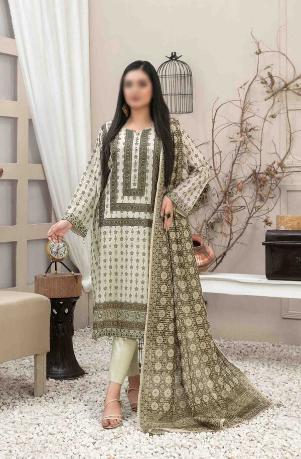 ISLEEN Slub Lawn Digital Print Shirt - Digital Print Diamond Collection 2023 D 9079