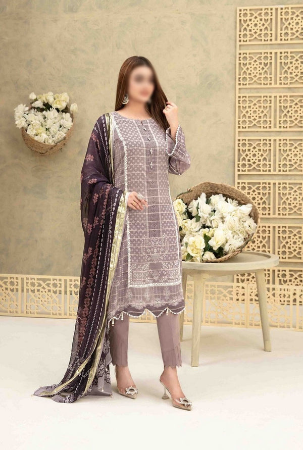 ZAYNA  Digital Printed Velvet Rod Lawn Shirt - Digital Printed Border Tila Dupatta Collection 2023 D 9332