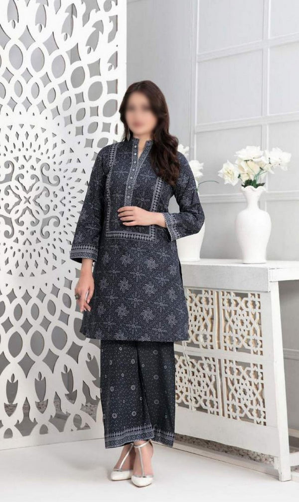 SOMBRE Digital Printed Black & White Lawn Shirt Digital Printed Black & White Cotton Shalwar Collection 2023 D 9378