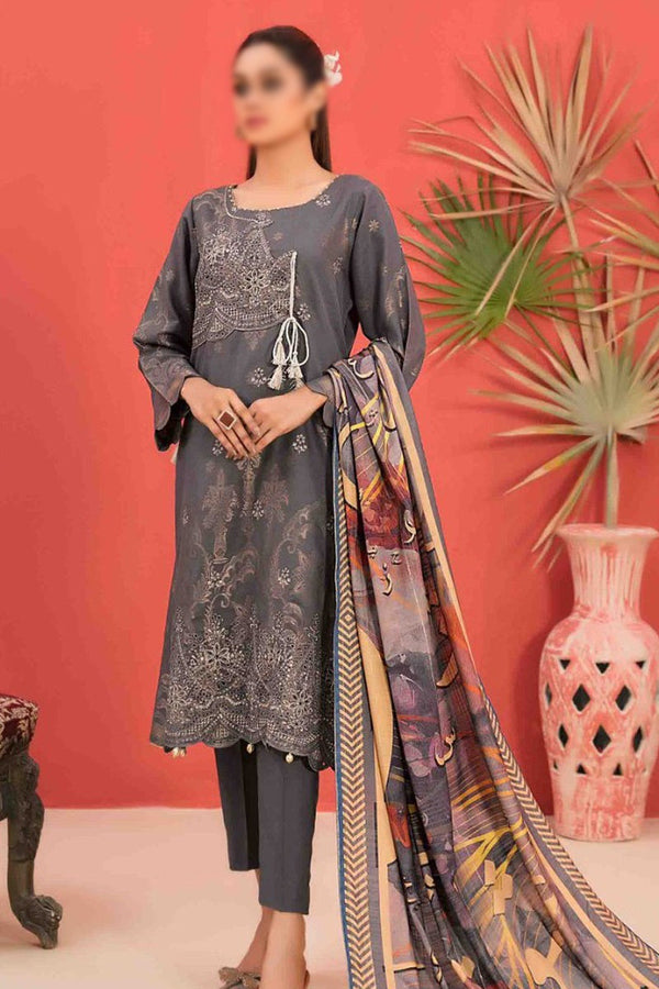 AZLEEN Embroidered Khaddar Broshia Banarsi-Shawl Dupatta Collection 2023 D 9619