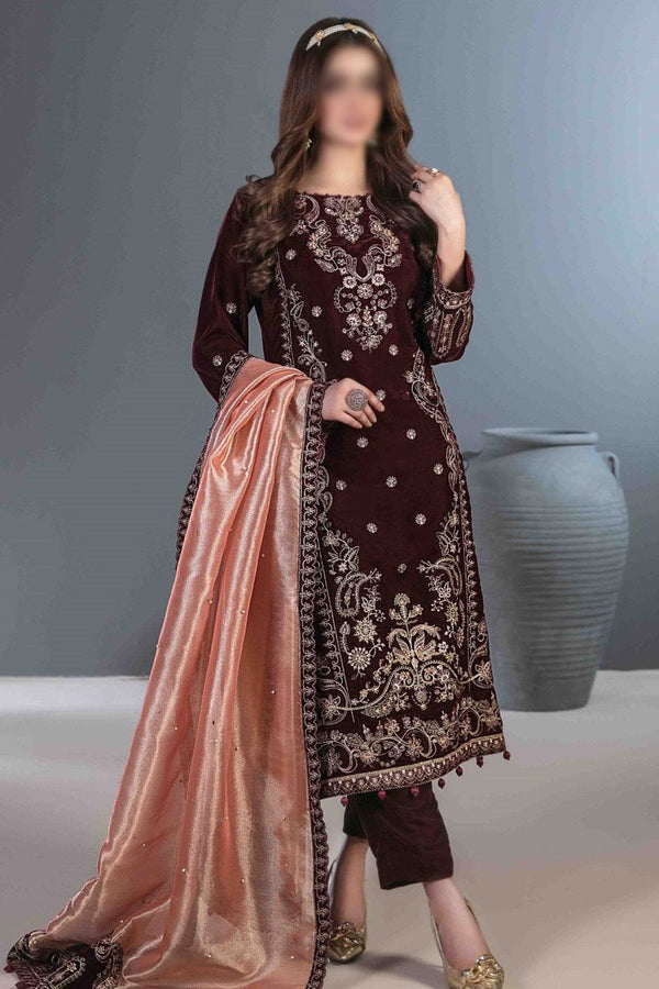 MAKHMAL Fancy Heavy Embroidered Velvet Collection 2023 D 9829