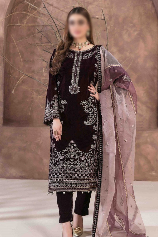 MAKHMAL Fancy Heavy Embroidered Velvet Collection 2023 D 9830